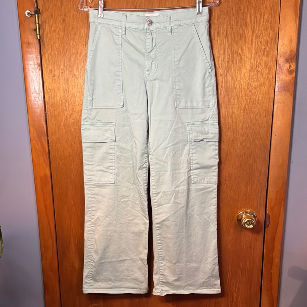 Hudson Lt Sage Cargo Pants wide leg Sz 27